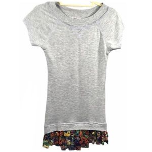 Romeo+Juliet XS Grey Ruffle Flowers Floral Dress